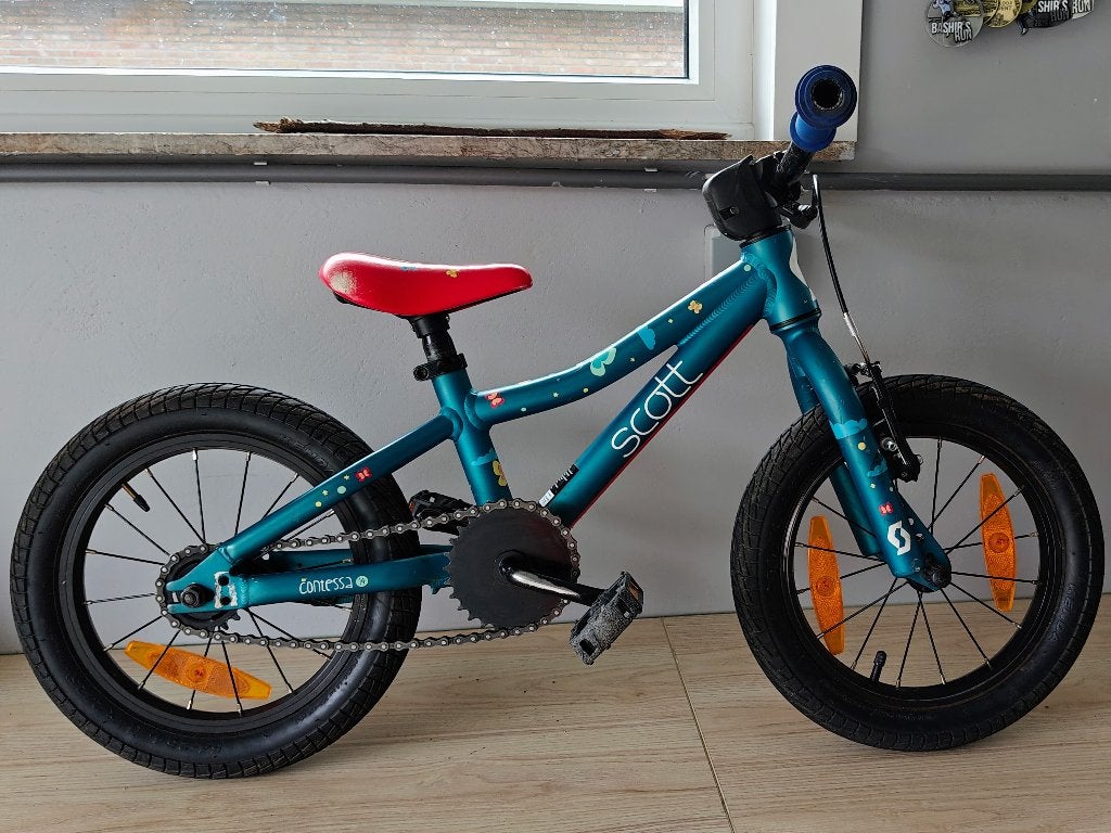 Scott Contessa 14" kinderfiets, Fietsen en Brommers, Ophalen, Gebruikt, Velgrem, Minder dan 16 inch