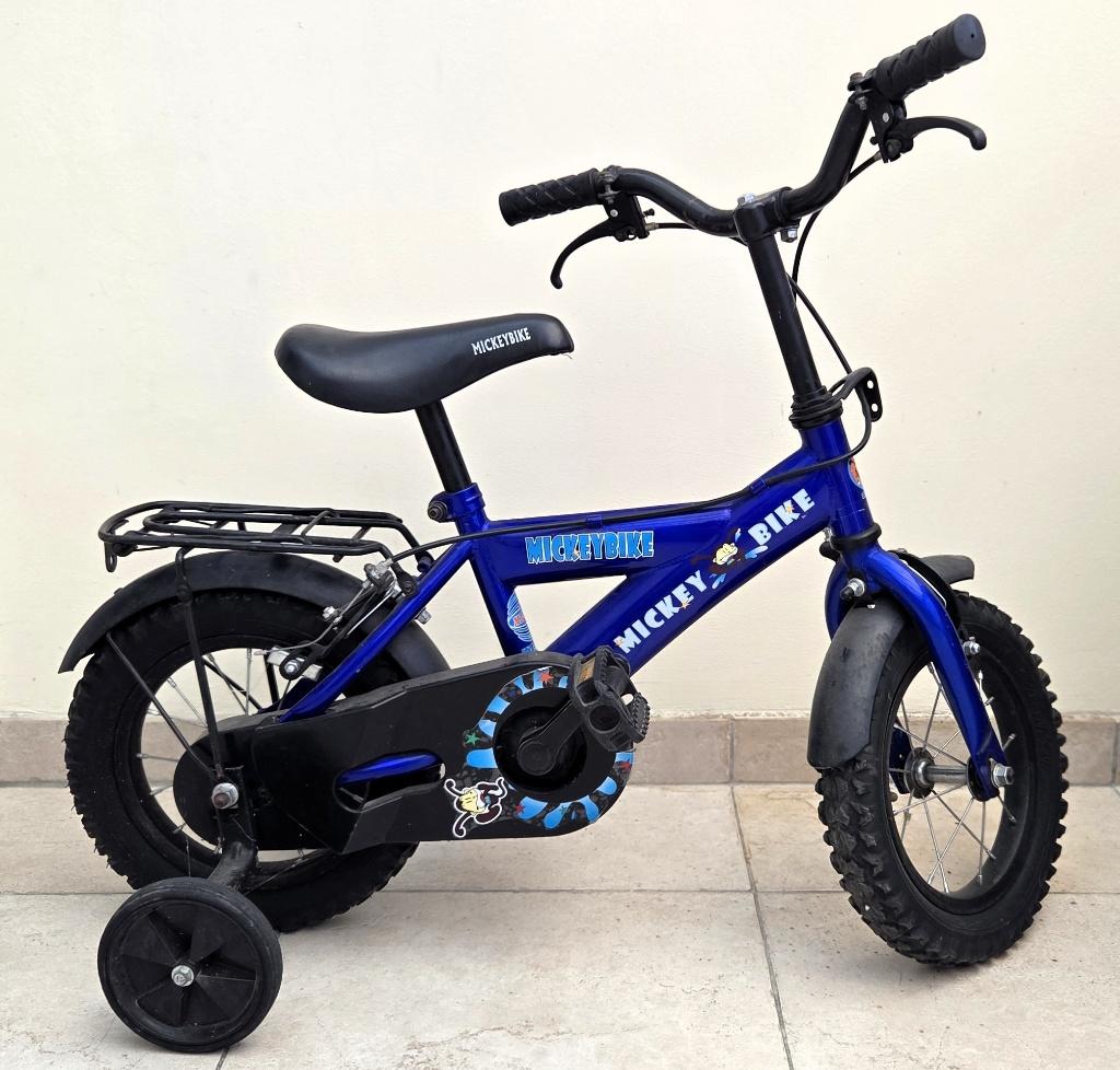Blauwe kinderfiets van 12,5 inch, Ophalen, Zijwieltjes, Gebruikt, Velgrem