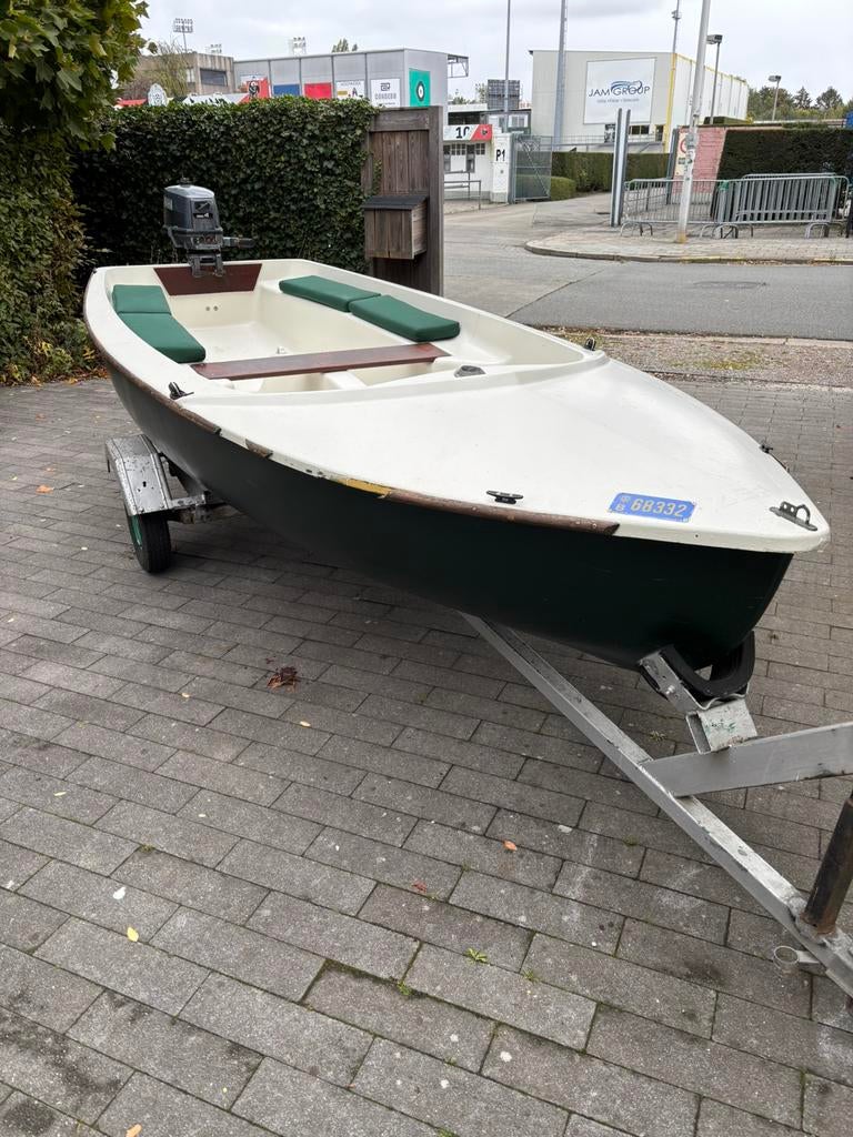 Sloep met motor en trailer, Watersport en Boten, Ophalen, Gebruikt