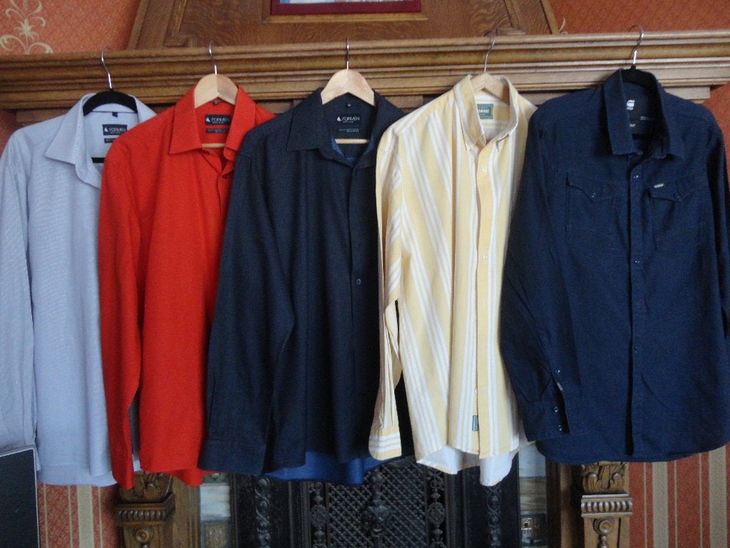 Heren hemden met lange mouwen, Ophalen of Verzenden, Gedragen, Overige kleuren, Formen