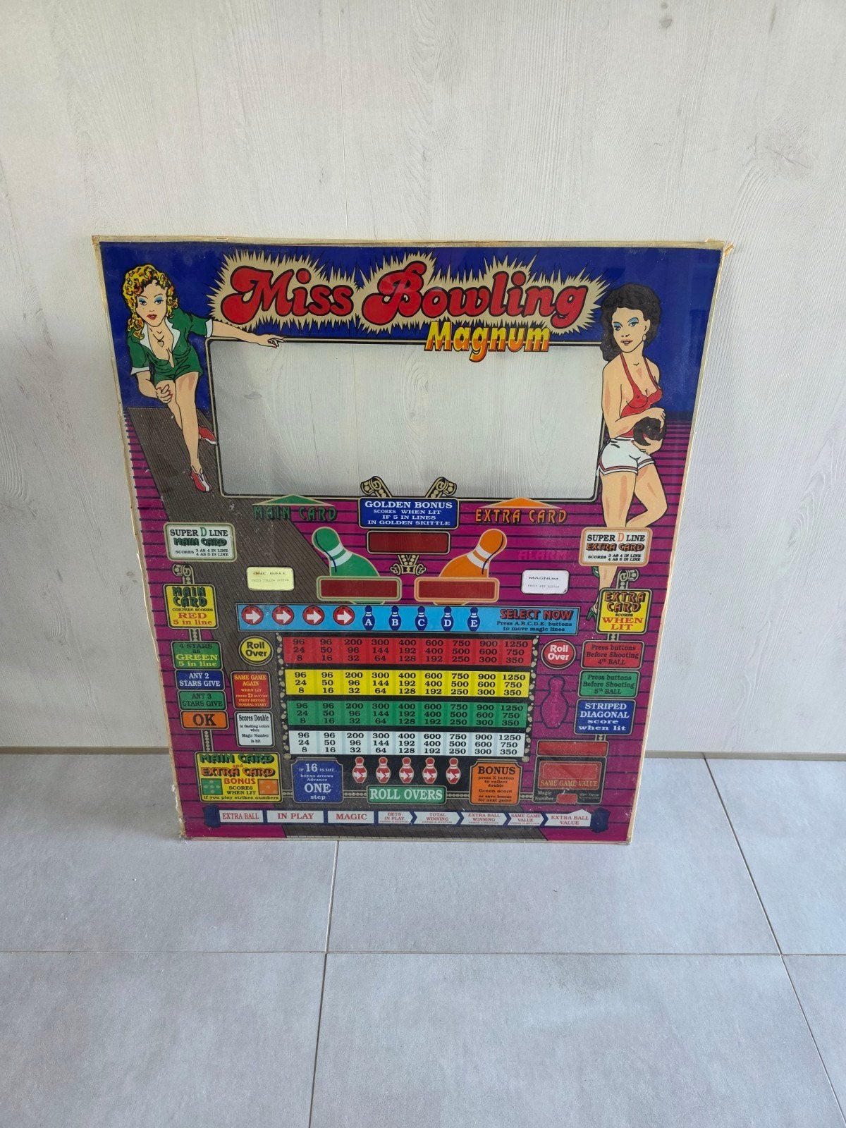 Originele frontplaat voor spelautomaat te koop!, Ophalen, Gebruikt