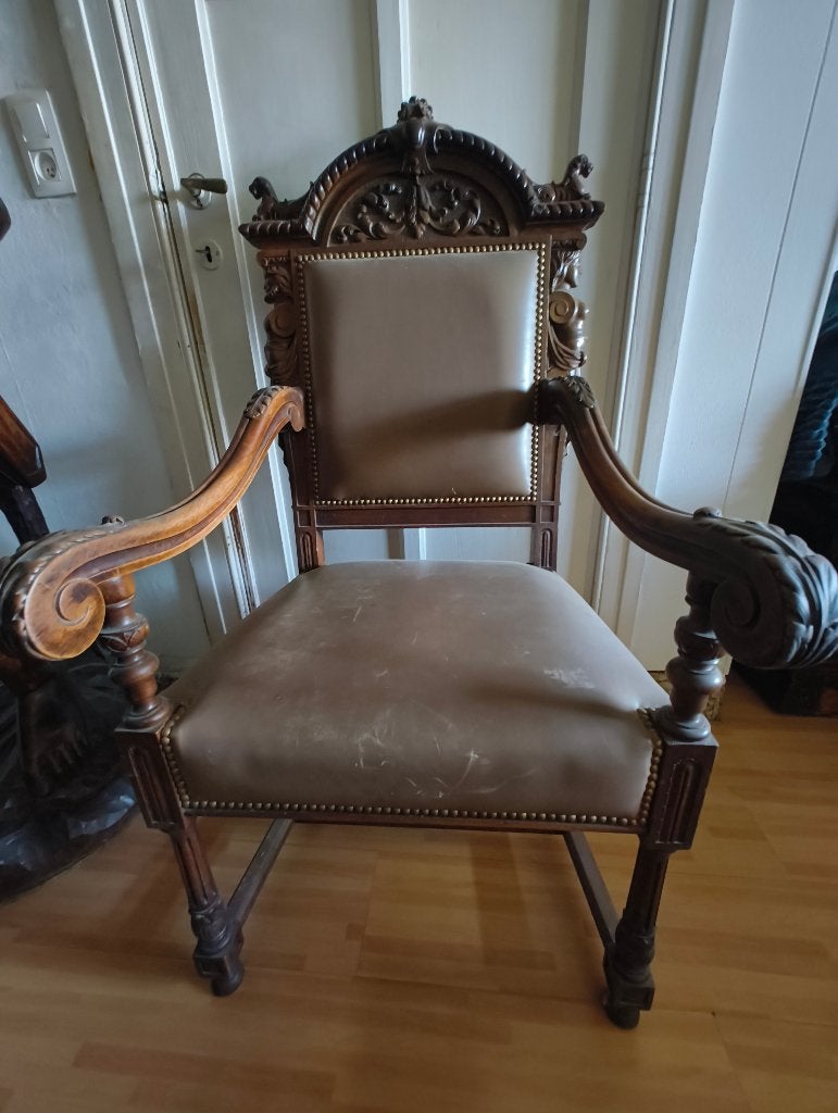 Antieke Neo-Renaissance Troonstoel / Kasteelstoel (ca. 1890), Ophalen