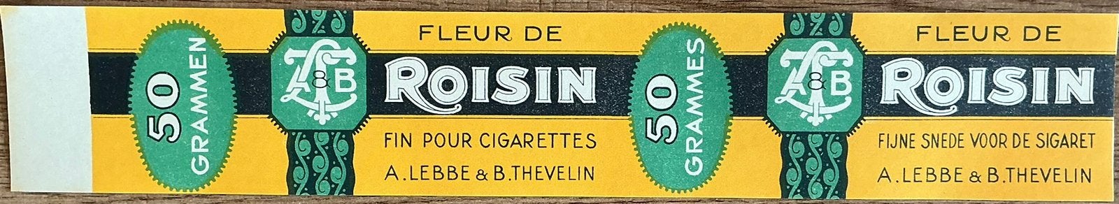 Ancien emballage à tabac FLEUR DE ROISIN/LEBBE & THEVELIN, Enlèvement ou Envoi, Comme neuf, Emballage