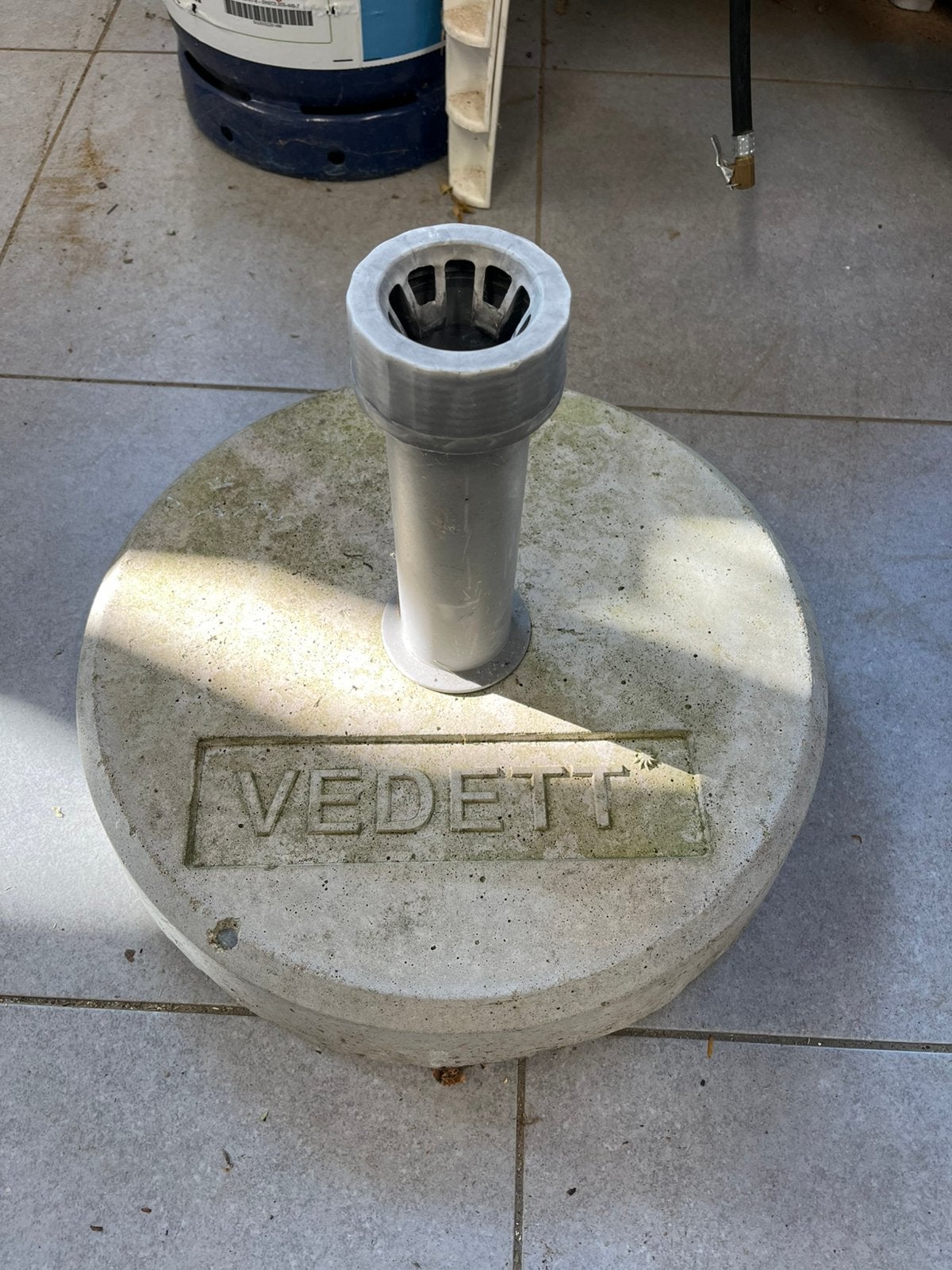 Vedett voet parasol, Jardin & Terrasse, Parasols, Enlèvement, Utilisé, Base de parasol