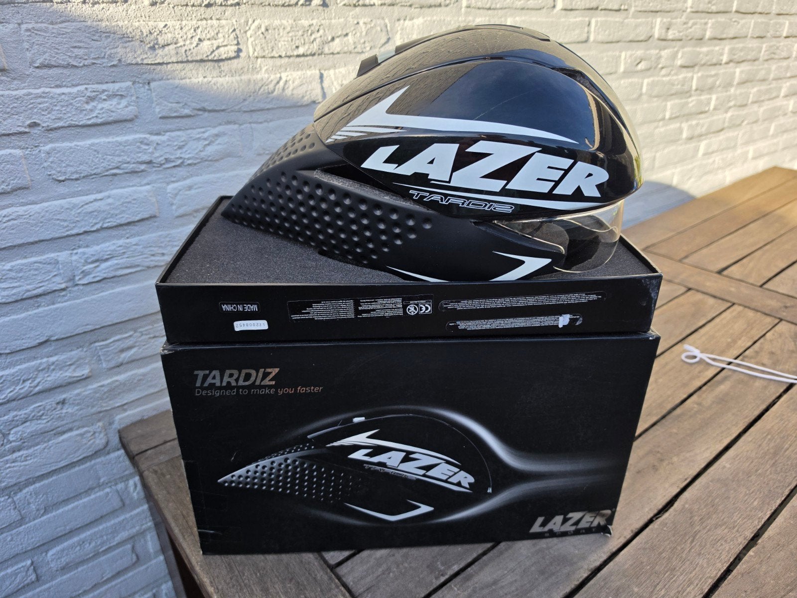 Lazer Tardiz tijdritten met blanco vizier, Lazer, Ophalen of Verzenden, Zo goed als nieuw, L