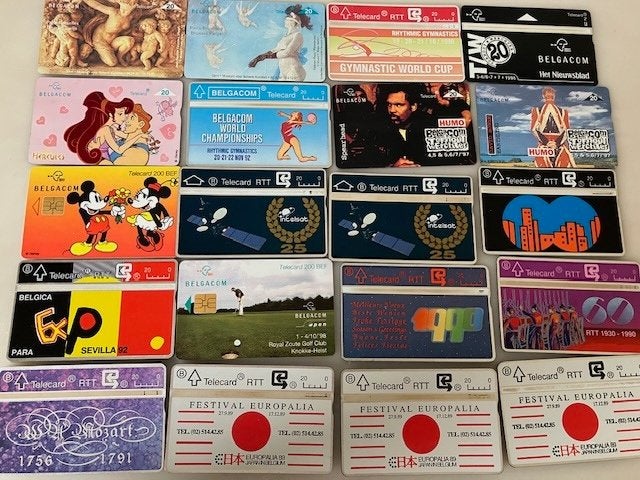 Telefoonkaarten,Belgïe, lot,, Collections, Cartes de téléphone, Envoi