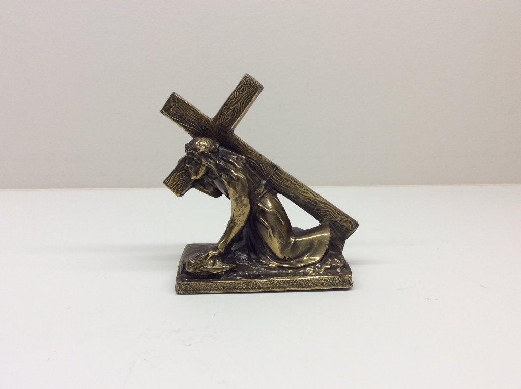 Alphonse Birembaux – Christus draagt het kruis, Antiek en Kunst, Antiek | Religieuze voorwerpen, Ophalen of Verzenden