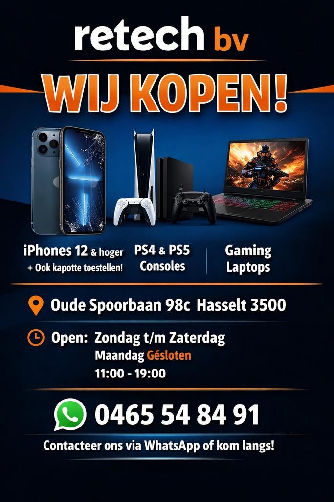 Wij kopen uw toestellen – Retech BV
Bent u op zoek naar een