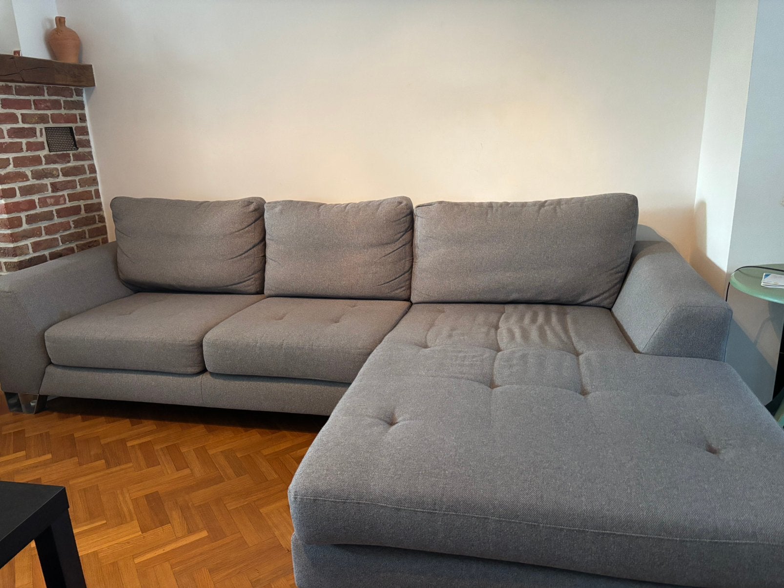 Zetel hoek salon, Huis en Inrichting, Ophalen, Gebruikt, Stof, Hoek salon