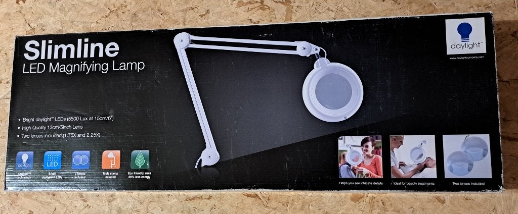Slimline Led Magnifying lamp Professioneel vergrootglas, Hobby en Vrije tijd, Vergrootglazen, Loepen en Loeplampen, Ophalen of Verzenden