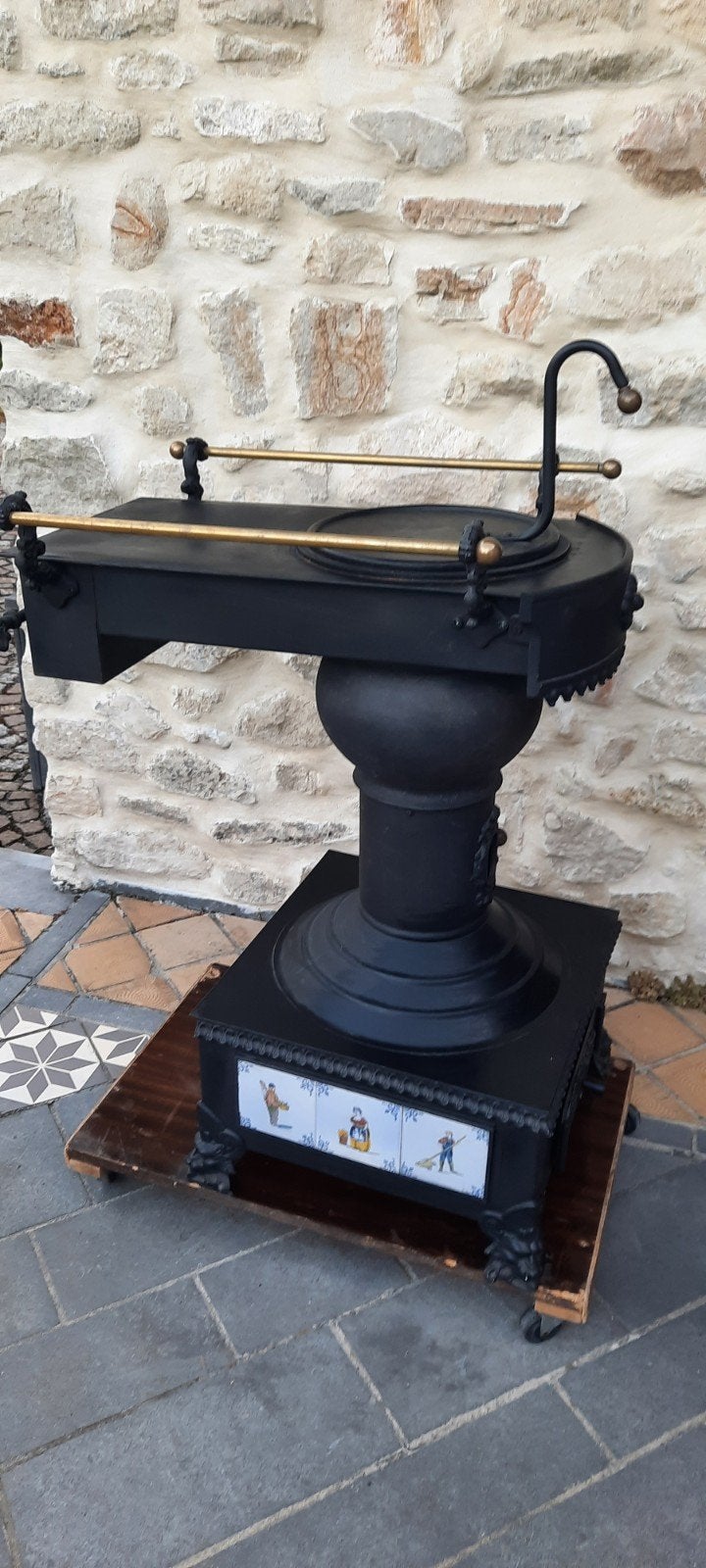 Retro kacheltje Weldor, Ophalen, Hout