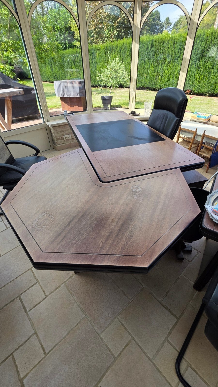 MOET SNEL WEG ! Groot bureau Sicame, Ophalen, 90 cm, Hout, 180 cm