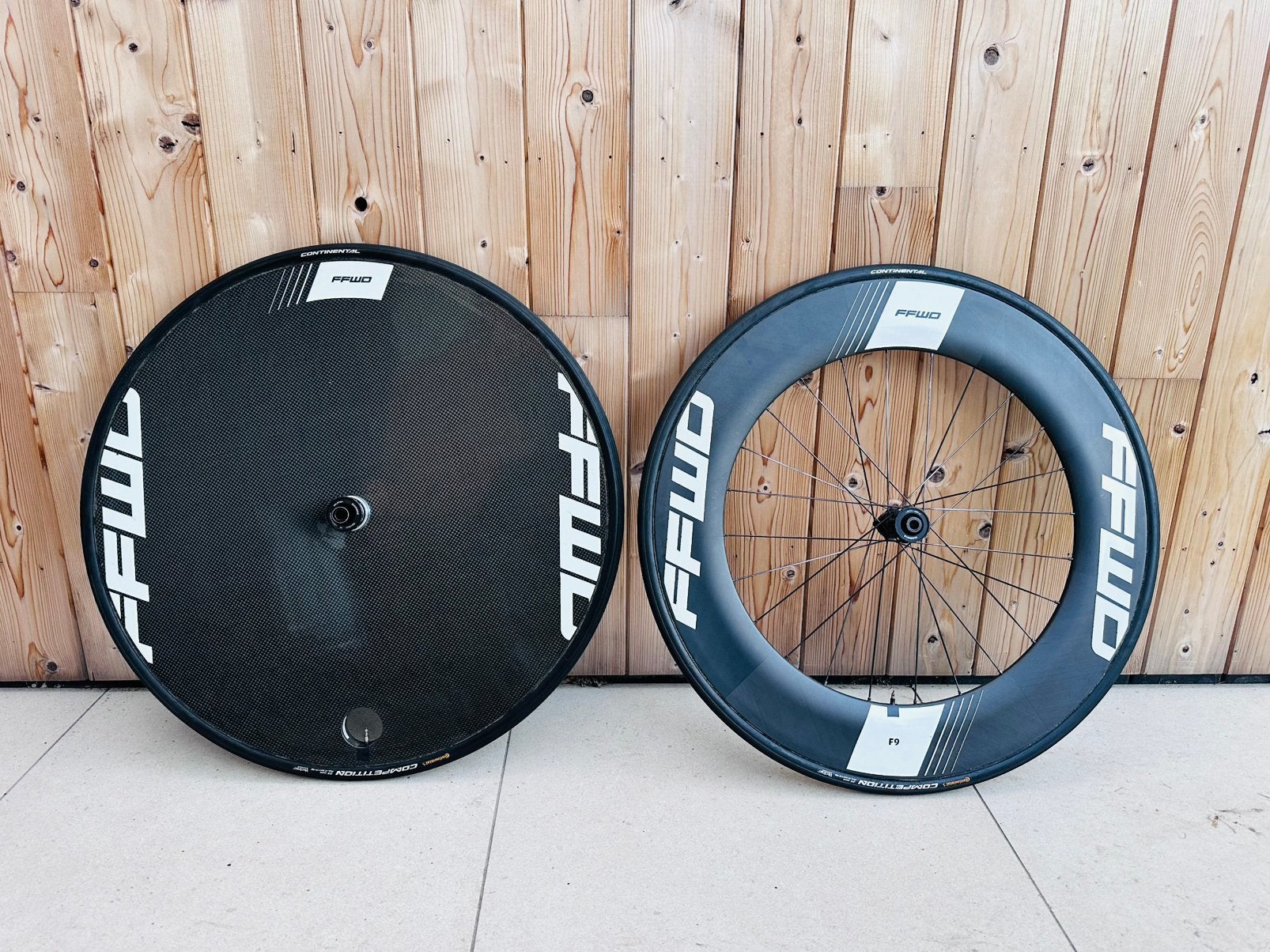 FFWD disc rear + 90mm front, Gebruikt, Tijdrit-/triatlonfiets, Carbon, Ophalen
