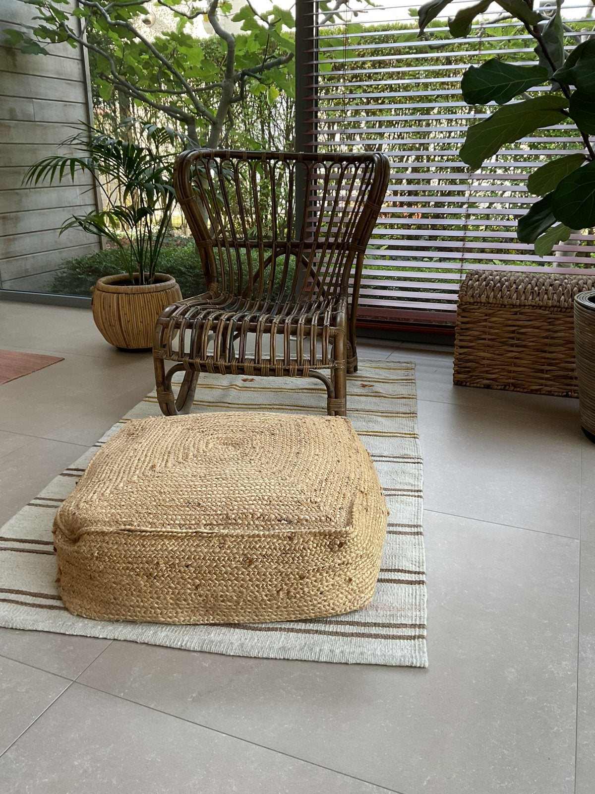 Leuke rotan zetel, Huis en Inrichting, Ophalen, Zo goed als nieuw, Riet of Rotan