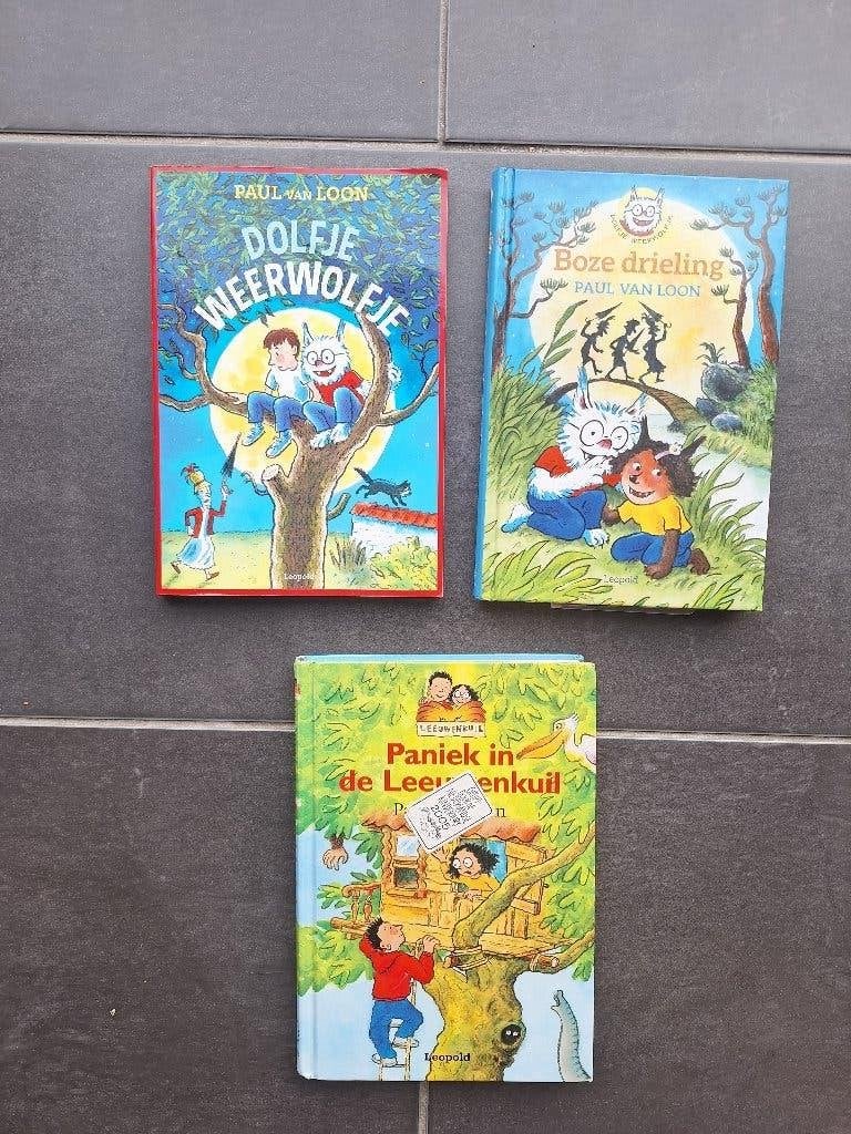 Trois livres de l'écrivain Paul van Loon (Dolfje Weerwolfje), Enlèvement ou Envoi, Fiction général, Paul van Loon, Utilisé
