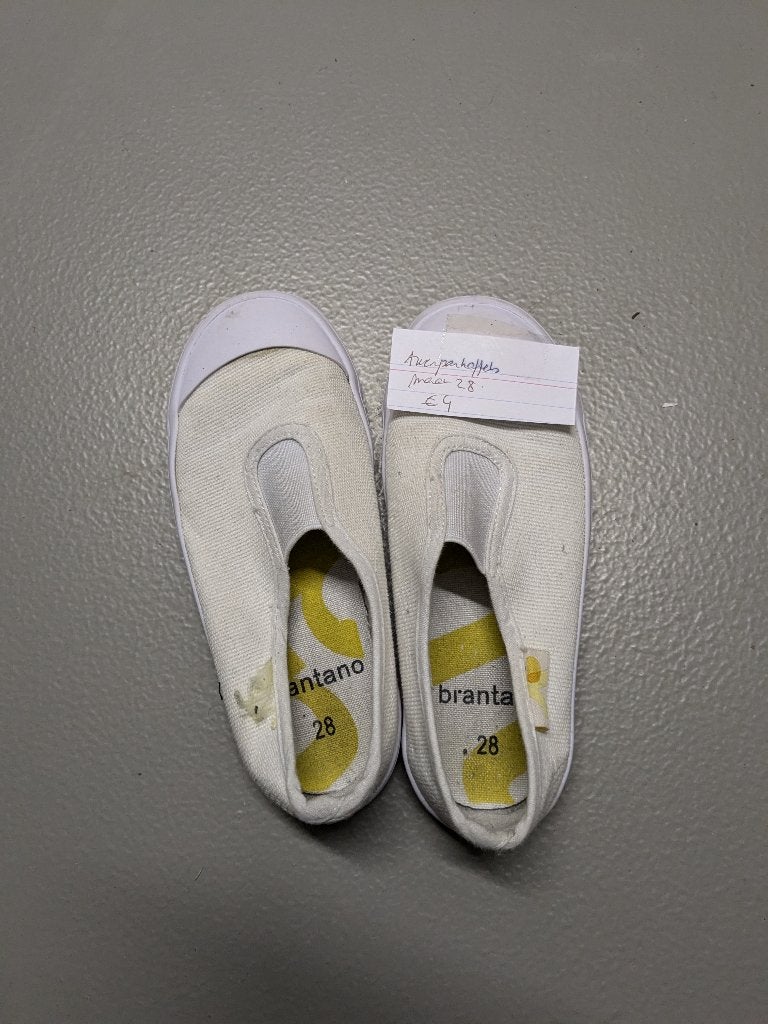 Turnpantoffels maat 28 en 29, Ophalen, Gebruikt, Wit, Turnschoenen