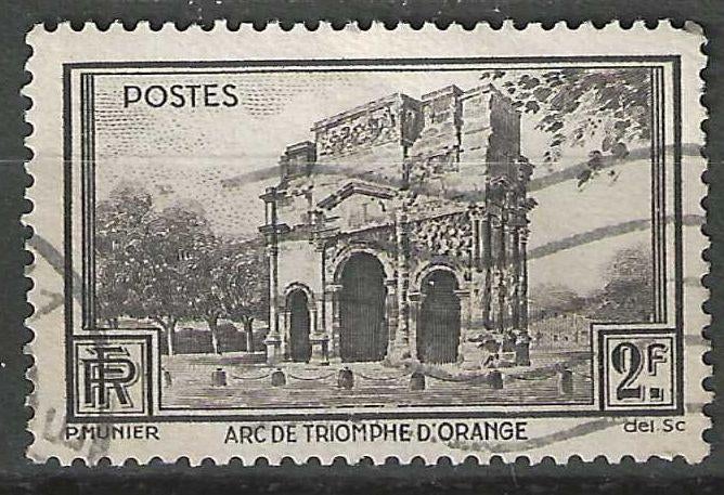 Frankrijk 1938 - Yvert 389 - Triomfboog van Orange  (ST), Verzenden, Gestempeld