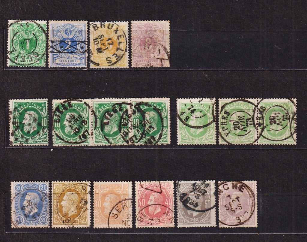 België 1869 OBP 26 tot 36 gestempeld, Verzenden, Koninklijk huis, Gestempeld, Gestempeld