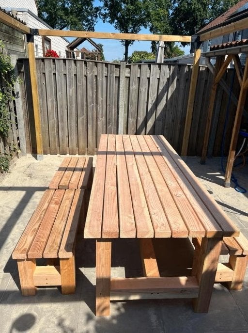 nieuwe houten tuintafels, Tuin en Terras, Ophalen of Verzenden, Nieuw, Rechthoekig, Hout