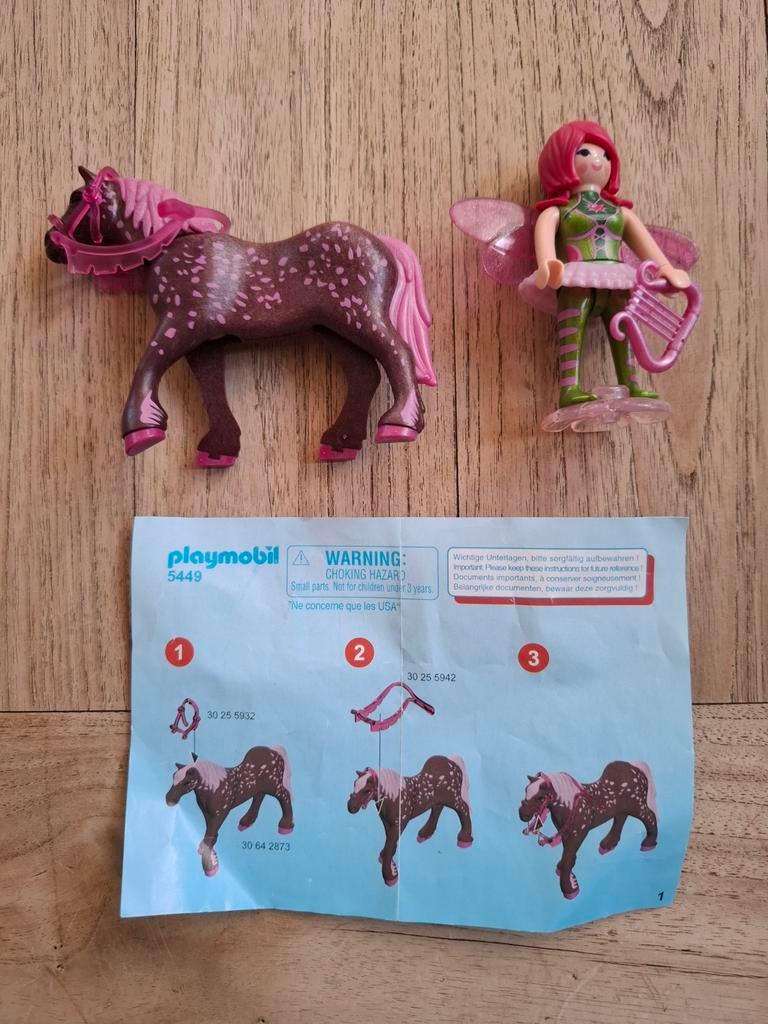 Playmobil Fairies set 5449 Fee Surya met Rubypaard, Ophalen of Verzenden, Gebruikt