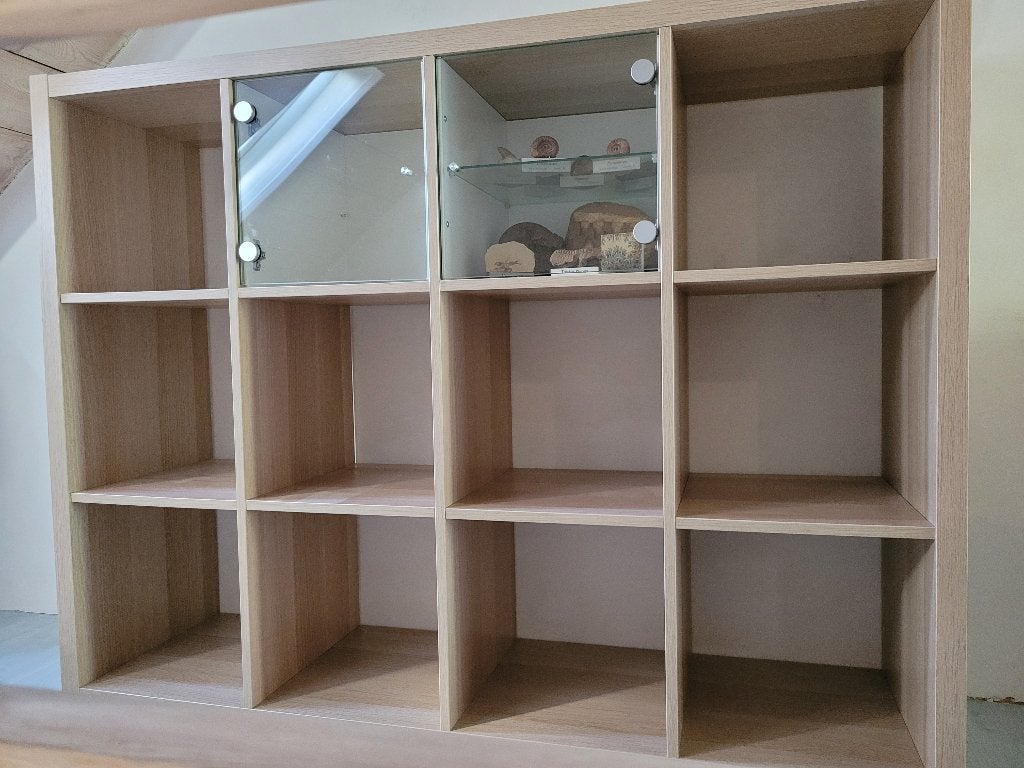 IKEA kast 12 vakken licht hout, Ophalen, Gebruikt, 100 tot 150 cm, 100 tot 150 cm