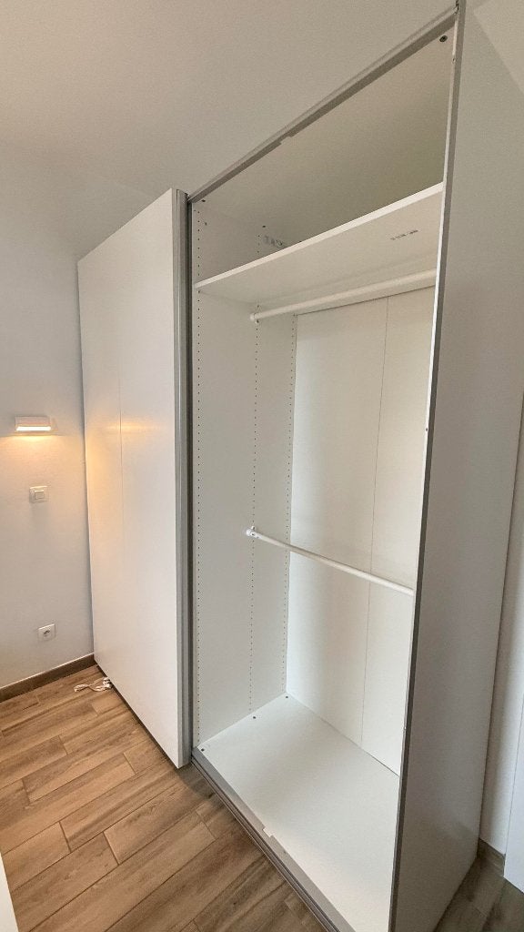 Armoire à portes coulissantes blanches IKEA PAX, Avec porte(s), 150 à 200 cm, Comme neuf, Enlèvement