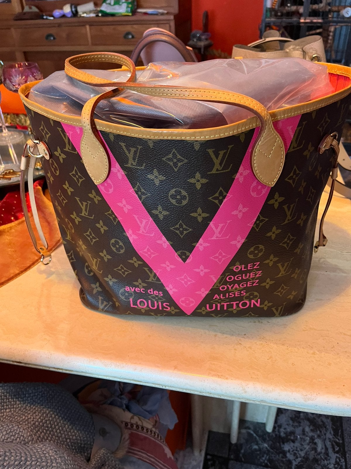 Louis Vuitton Neverfull limited editie MM, Ophalen, Zo goed als nieuw