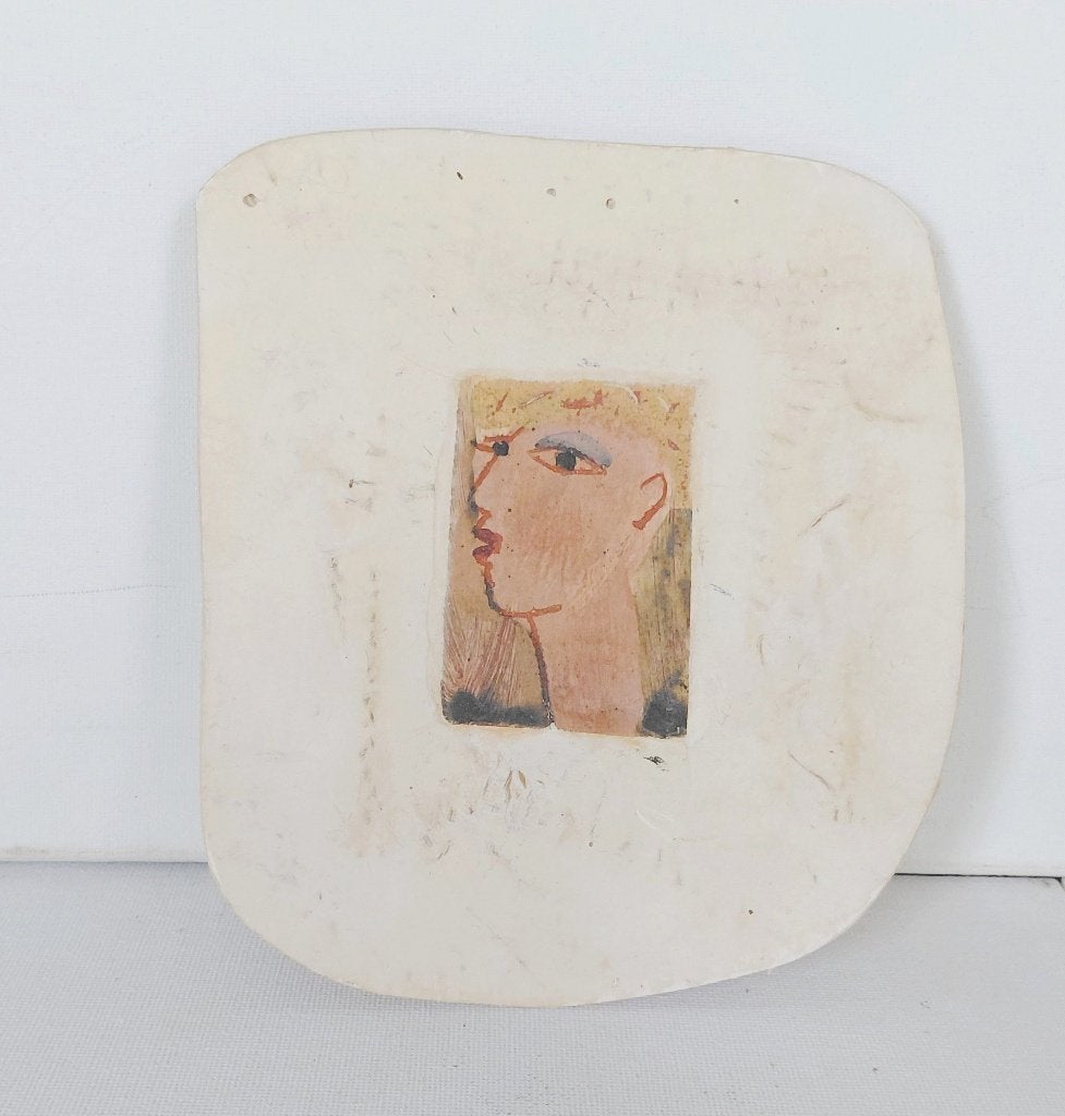 Uniek Wandportret – Belgische Studiokeramiek – Jaren '90/00, Handgemaakt, Meerkleurig, Wanddecoratie, Ophalen of Verzenden