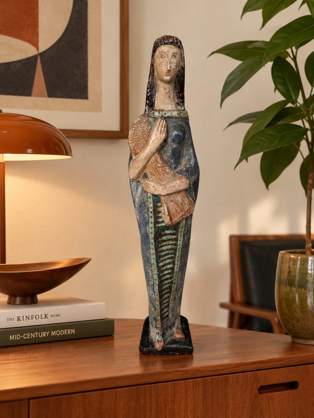 Statue en céramique XL Leon Goossens 55 cm Perignem Amphora, Antiquités & Art, Enlèvement ou Envoi