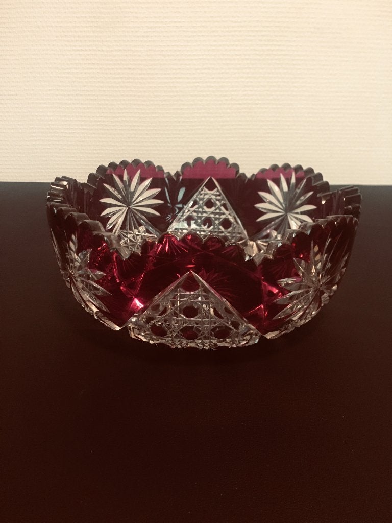 Bol (bol) VAL ST LAMBERT doublée mauve, Enlèvement