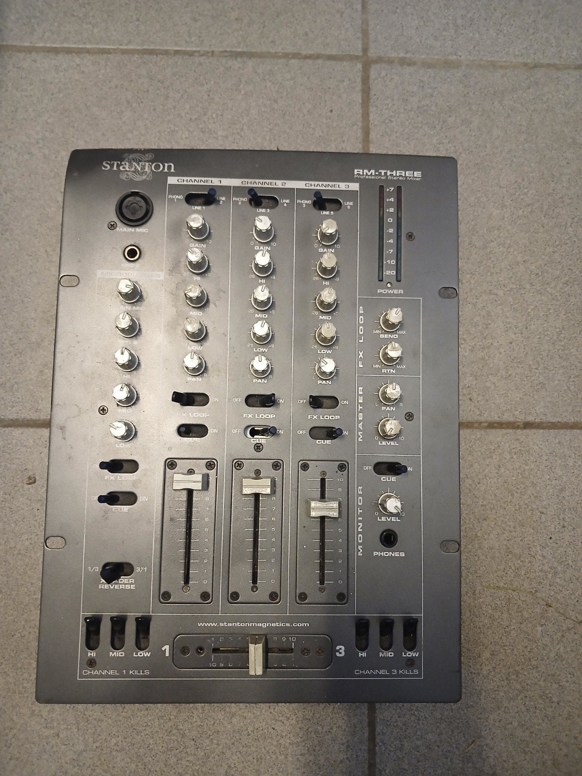 stanton rm-three professional mixer 3 channel, Muziek en Instrumenten, Mengpanelen, Ophalen, Gebruikt, Minder dan 5 kanalen, Microfooningang
