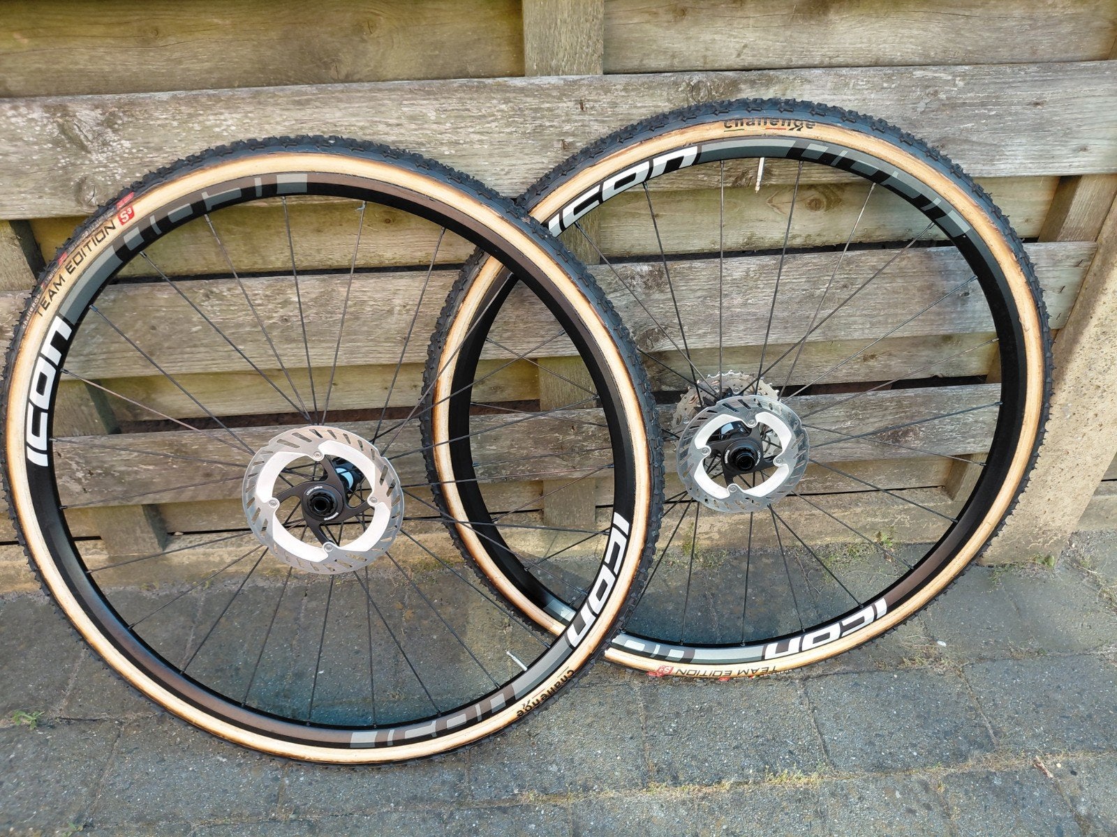 Set aluminium crosswielen, Fietsen en Brommers, Fietsonderdelen, Zo goed als nieuw, Icon, Aluminium, Ophalen