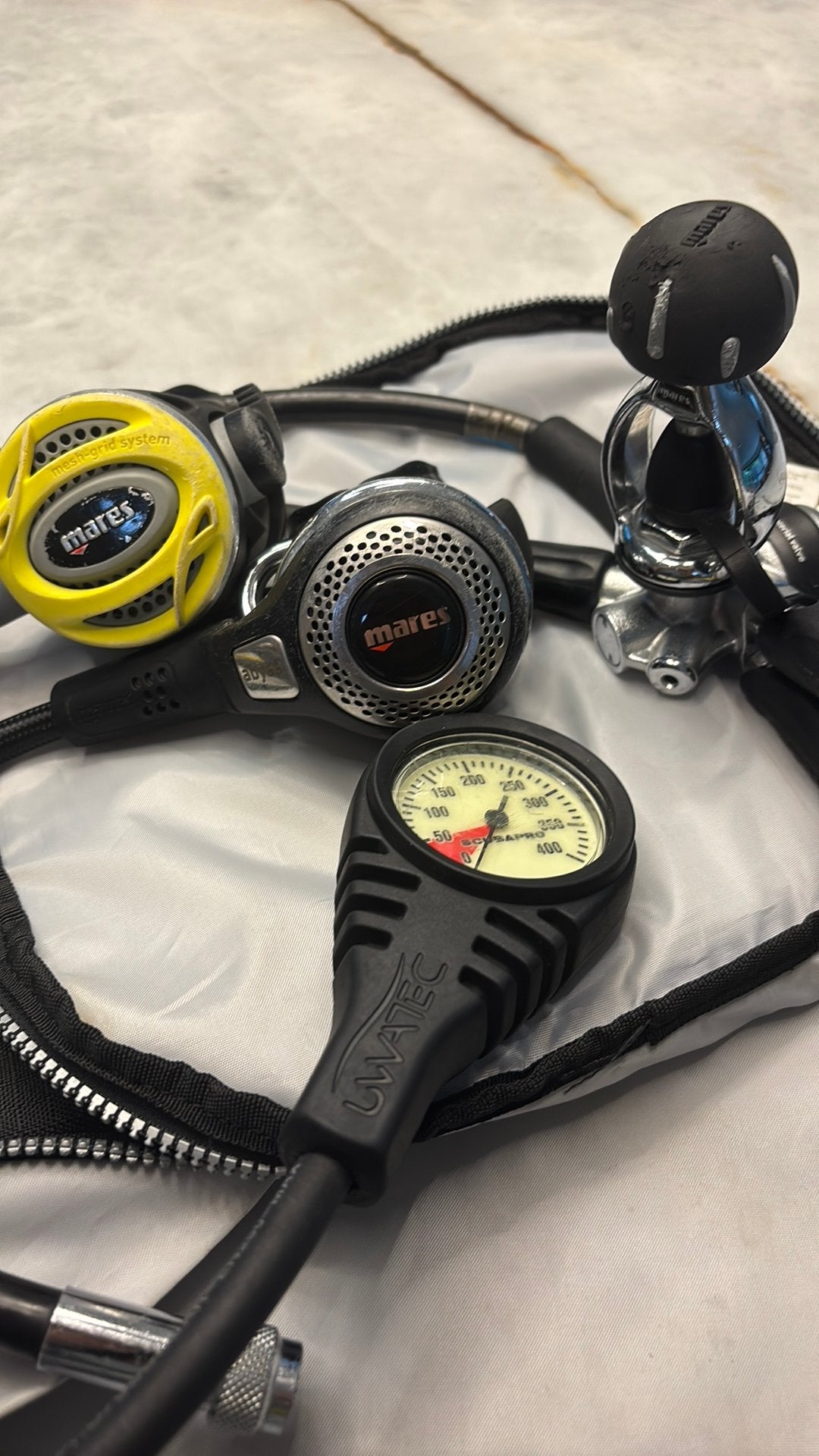 Mares Abyss regulator, Enlèvement, Utilisé