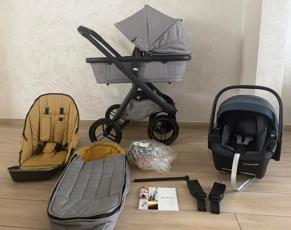 Dubatti One 3 -in-1 Sand Frame Black/Dark Gold complete, Couverture pieds, Babygeluk, Comme neuf, Enlèvement