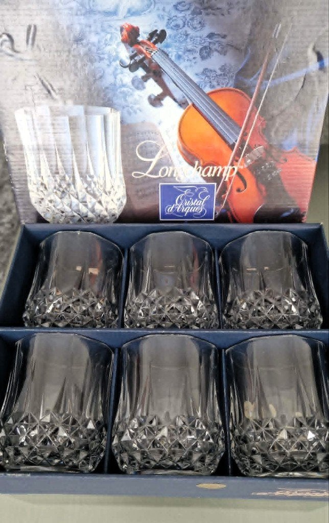12x Verres Cristal d'Arques Collection Longchamp, Antiquités & Art, Enlèvement ou Envoi