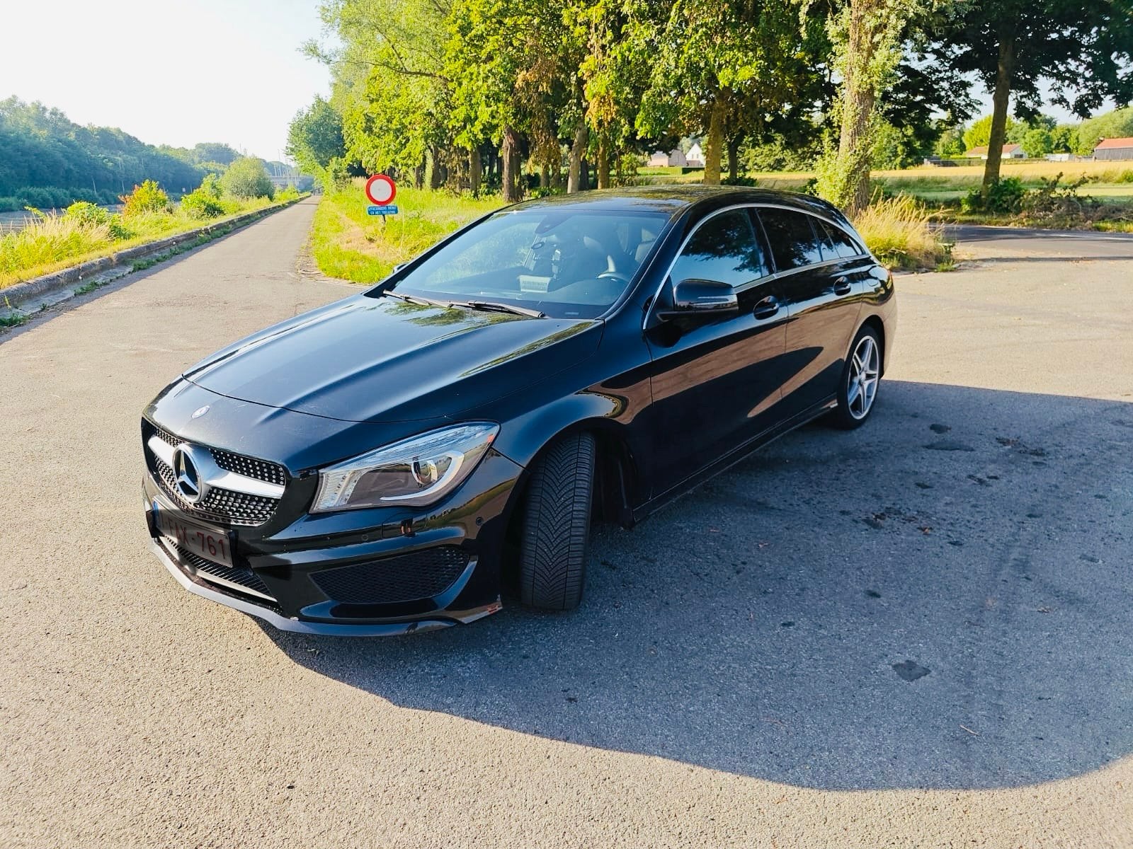 Mercedes-Benz CLA shooting break 200 AMG pakket, Auto's, Lederen bekleding, CLA, Leder en Stof, Zwart
