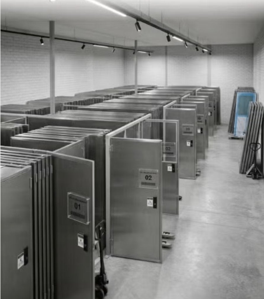 industriedeur metaal geïsoleerd, Doe-het-zelf en Bouw, Ophalen, Kunststof