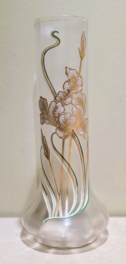 Art nouveau glazen vaas "Legras'", Ophalen of Verzenden