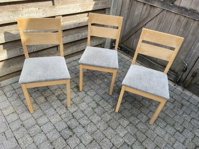 stoelen, Huis en Inrichting, Ophalen, Hout, Strak, Gebruikt