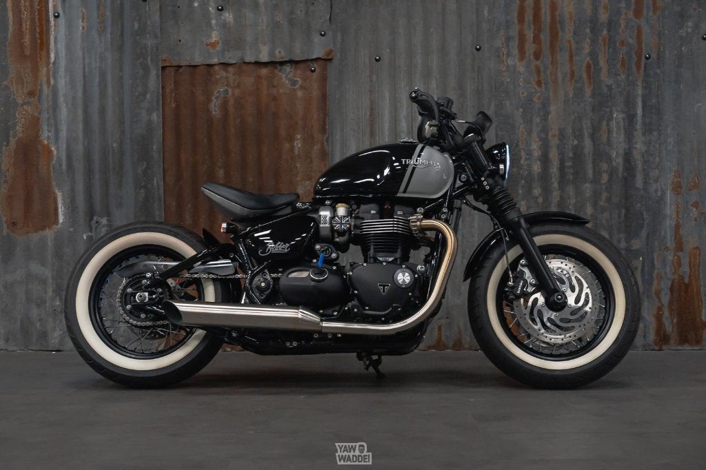 Triumph Bonneville Bobber Custom 2-tone, Motoren, 2 cilinders, Meer dan 35 kW, 1200 cc, ABS