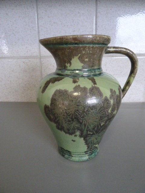 Keramiek /aardewerk vaas , prachtig glazuur!! 17cm, Antiek en Kunst, Ophalen of Verzenden