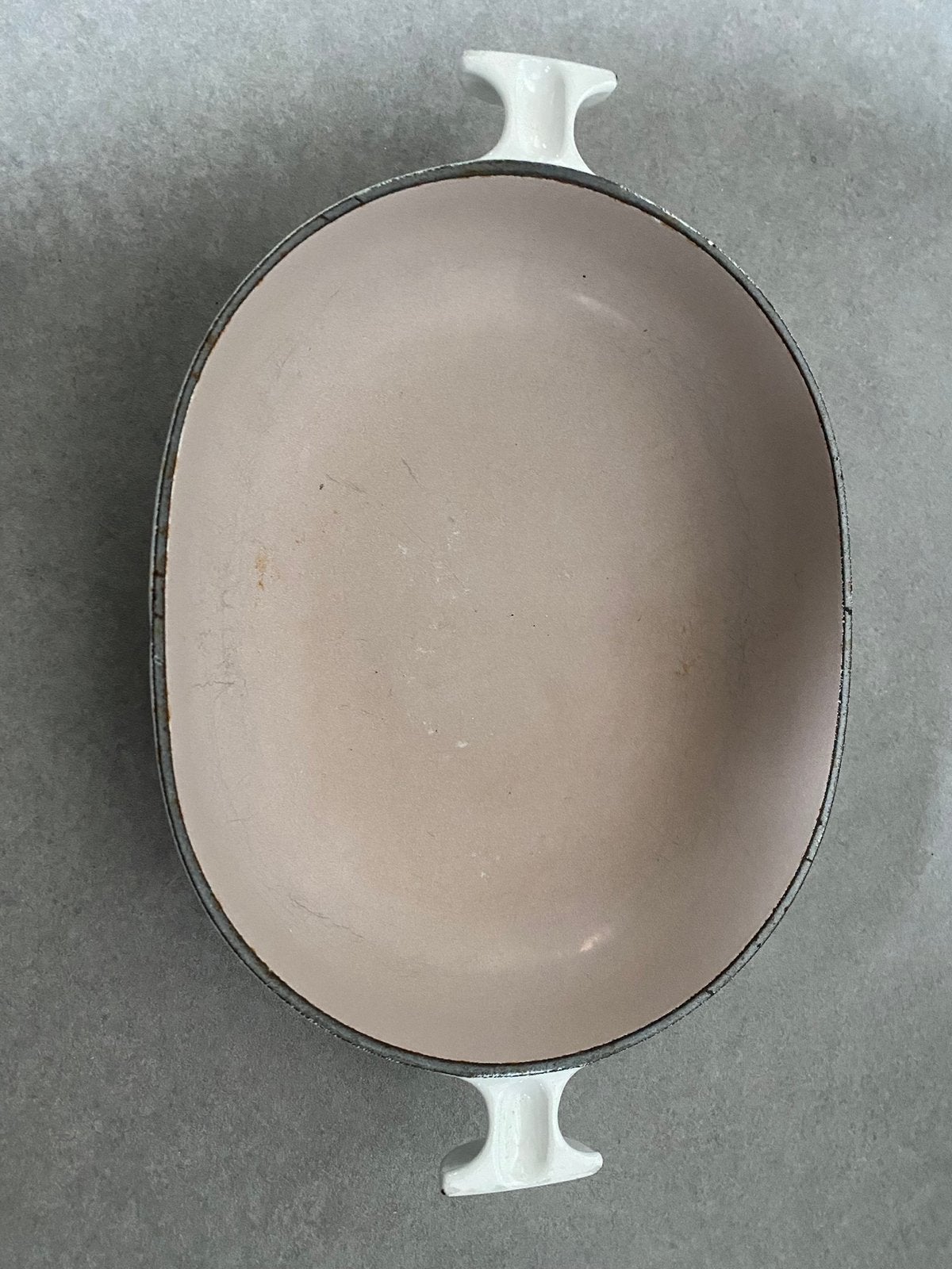 Plat à four Vintage Le Creuset Enzo Mari 25, Enlèvement ou Envoi, Utilisé, Le Creuset