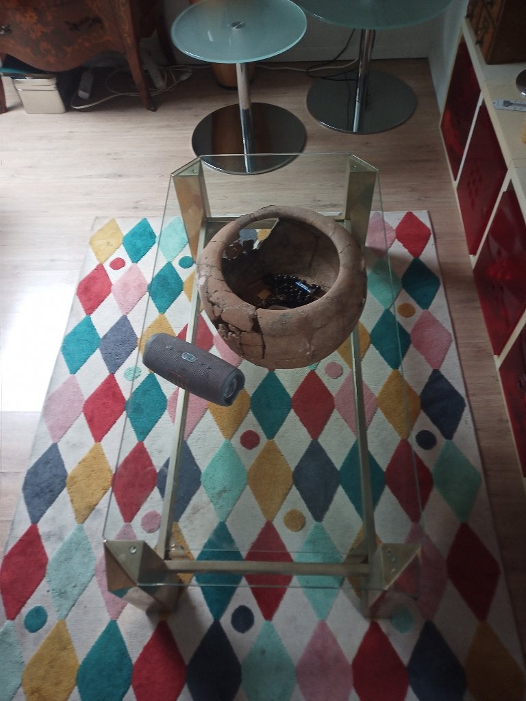 Table de salon belgochrome 1970, Enlèvement, Verre