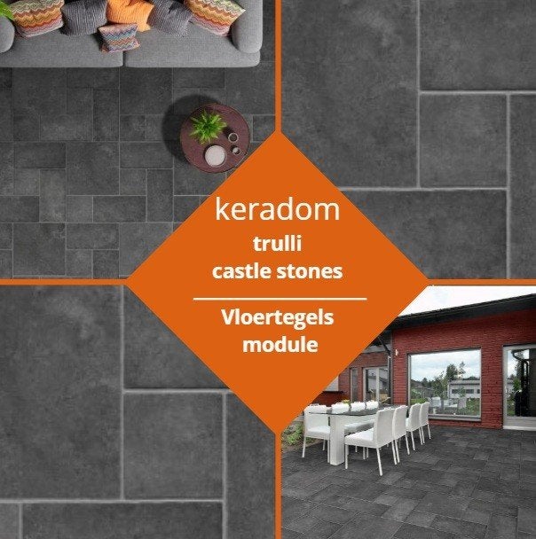 Castle stones - module vloertegels – kloostertegels antracit, Jardin & Terrasse, Hamacs, Envoi, Neuf, Une personne, Intérieur