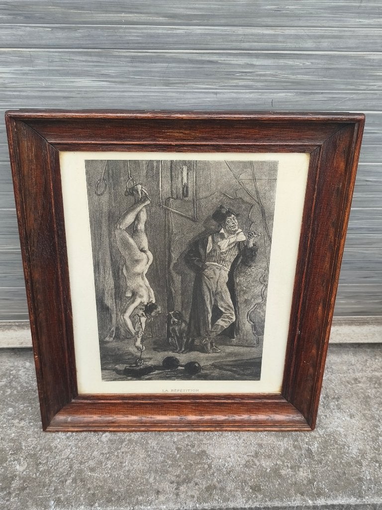 Gravure la répétition par Félicien rops, Enlèvement ou Envoi, Gravure