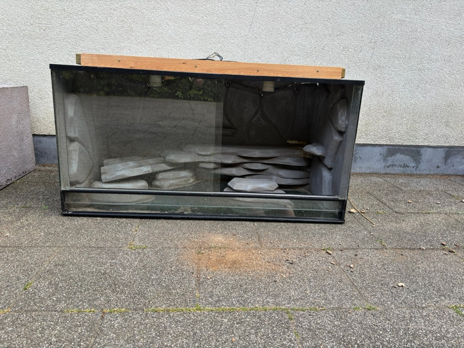 Terrarium met inrichting goede staat, Dieren en Toebehoren, Ophalen, Zo goed als nieuw