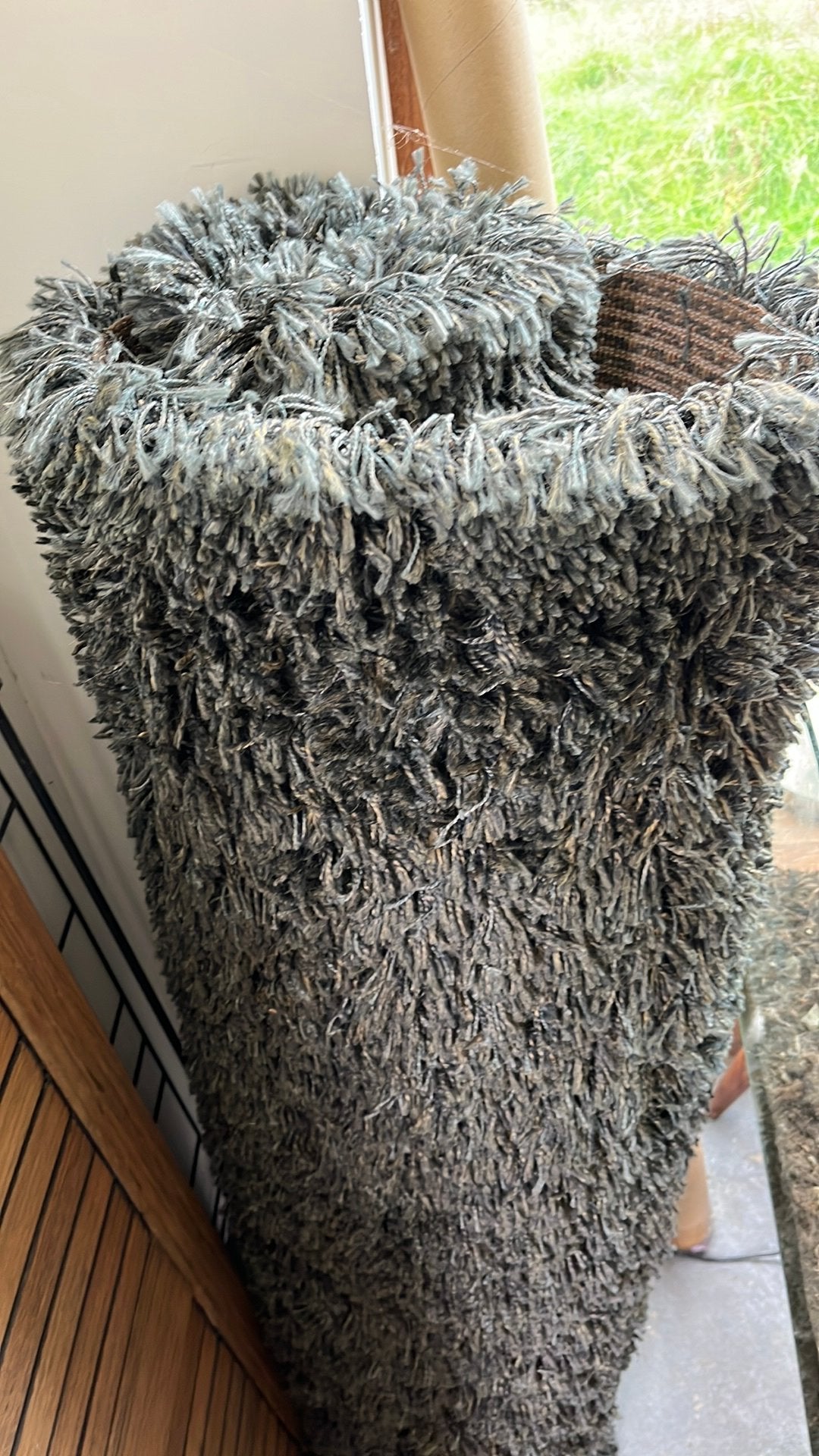 Tapijt hoogpolig IKEA 133x196, Huis en Inrichting, Ophalen, 100 tot 150 cm, Rechthoekig, Blauw