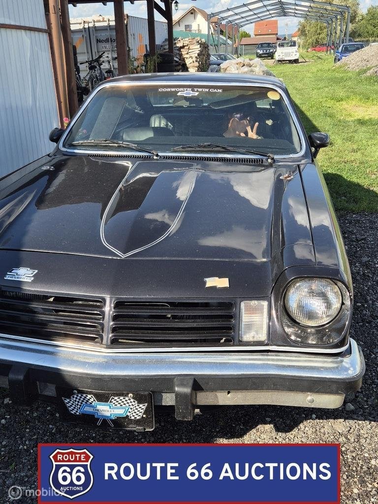 Chevrolet Cosworth Vega | 1975 | Route 66 Auctions, Auto's, Chevrolet, Zwart, Bedrijf, Handgeschakeld