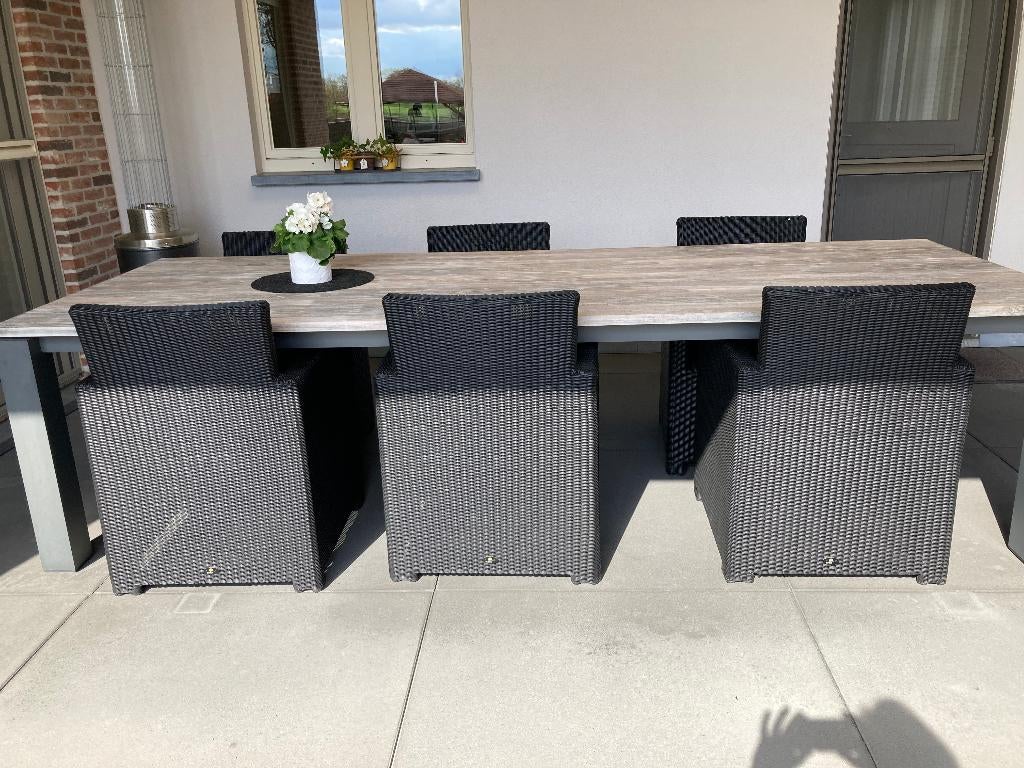 6 tuinstoelen, Tuin en Terras, Tuinstoelen, Zo goed als nieuw, Kunststof, Ophalen