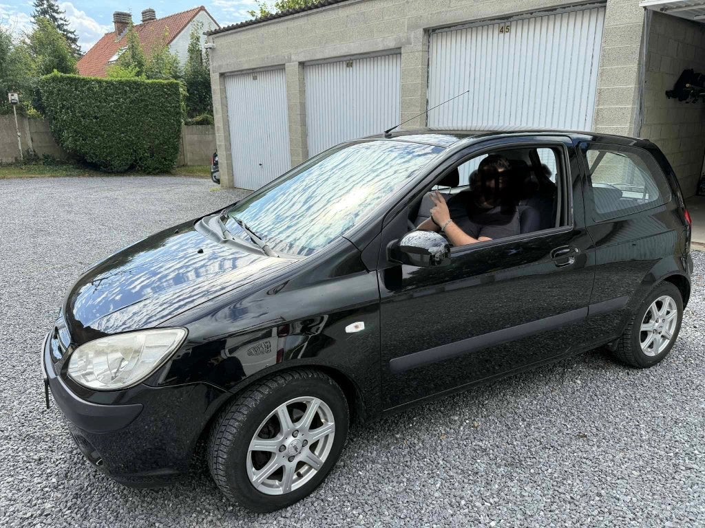 Hyundai getz 2007, Auto's, Voorwielaandrijving, Stof, Zwart, Zwart